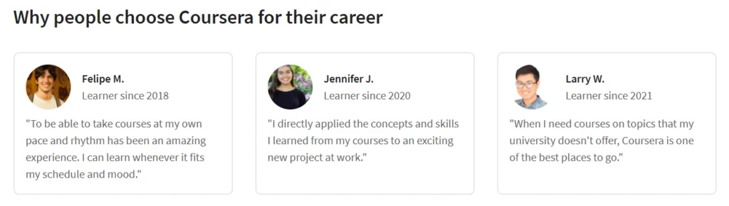 Why People Choose Coursera for their Career