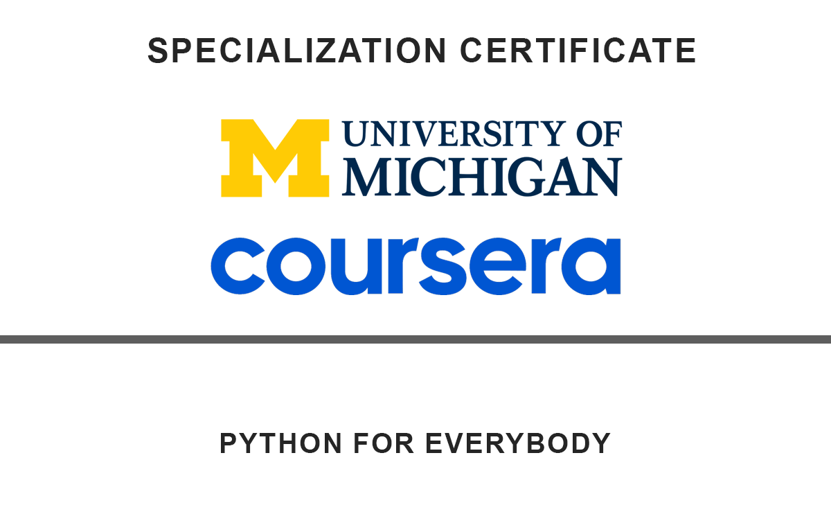 Read more about the article University of Michigan Python for Everybody Course Review | Coursera Specialization